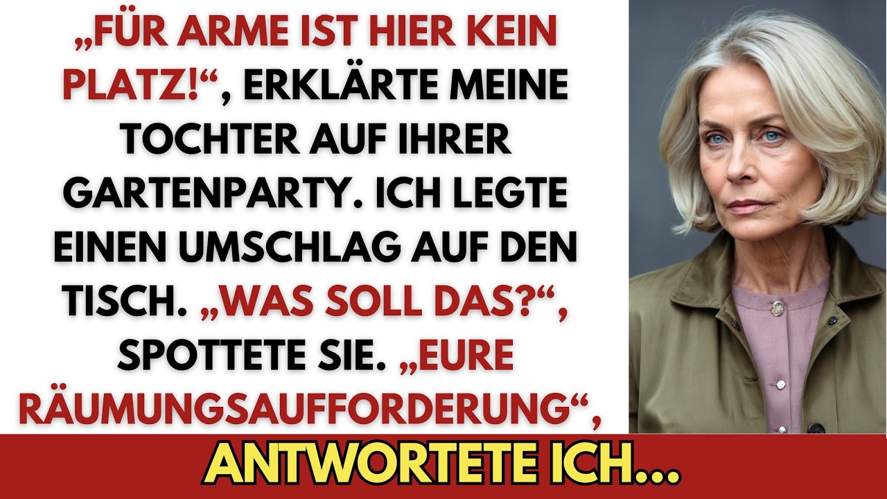Meine Tochter lud mich zu einer Party ein – in meinem eigenen Haus. Nach dem Tod meines Mannes wohnten Melanie und Markus drei Jahre mietfrei bei mir. Dann kam die Gartengala. Sie zerrte mich...