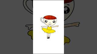 ✅️ Reverse play ⏪️ Ballerina Drawing for Kids 🎨 | Easy & Cute Drawing Idea | Fun Art for kids ✨ ✅️