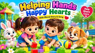 Helping Hands Song 🤝 | Kids Moral Story | Learn to Help Friends | Toddler Learning Song