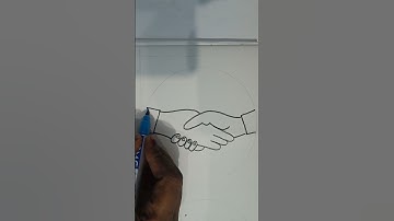 Handshake Drawing Step by Step || How to Draw Shake Hands || Tutorial Video