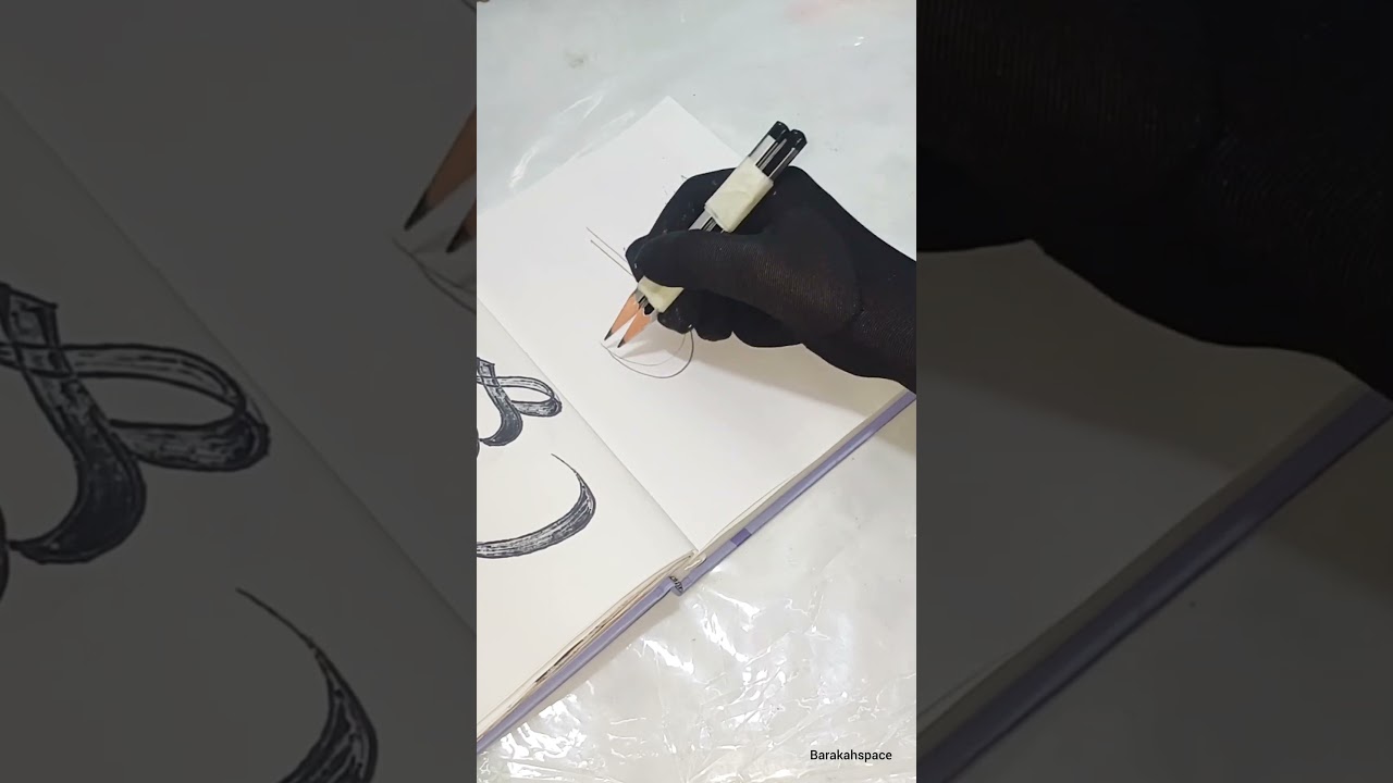 Easy Arabic Calligraphy | Tawakkul🌙 #shorts #islamicvideo #doublepencil #tawakkul #arabicart #art