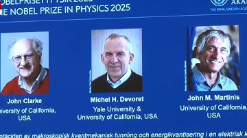 Scientists win Nobel Prize in Physics for work in quantum mechanics