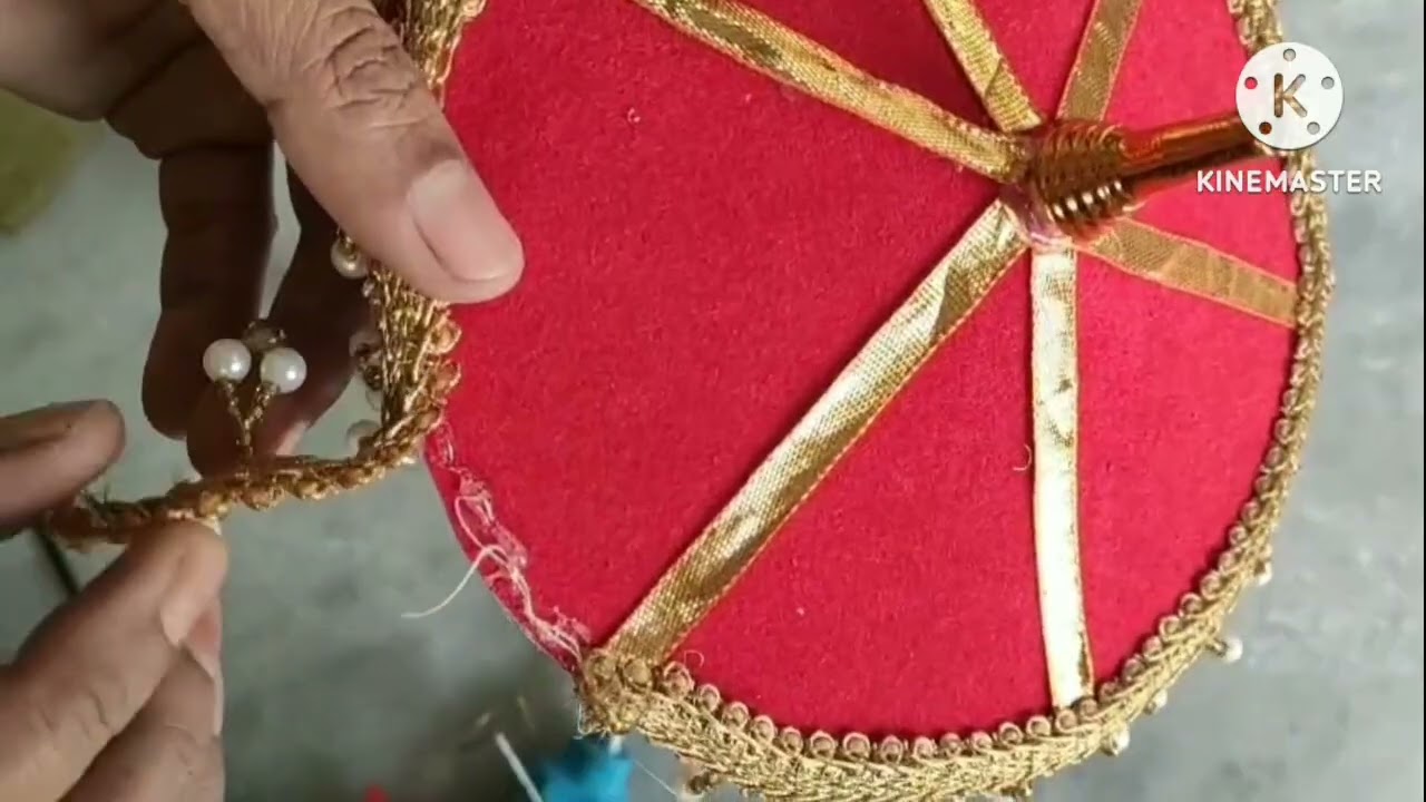 Diy Ganapati bappa chatra/chatri ganapatidecoration /chatri making for god #artandcraft 