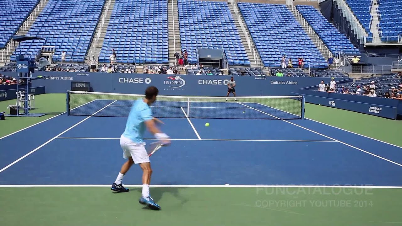 Grigor Dimitrov Practice US Open 2014 1/2
