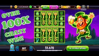 OVER 100X CRAZY WIN! LUCKY LEPRECHAUN BONUS GAME| JACKPOT WINS SLOTS screenshot 3