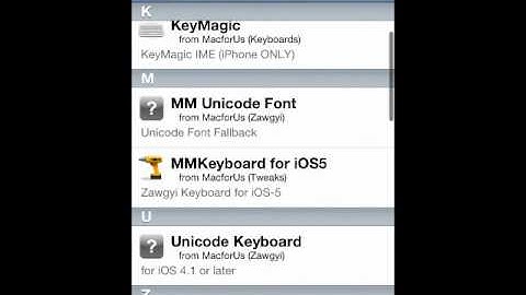Myanmar Iphone Keyboard for IOS 5.0/5.0.1/5.1