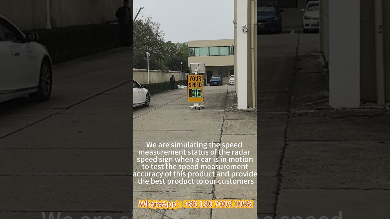 Real vehicle speed detection experiment with radar speed signs 