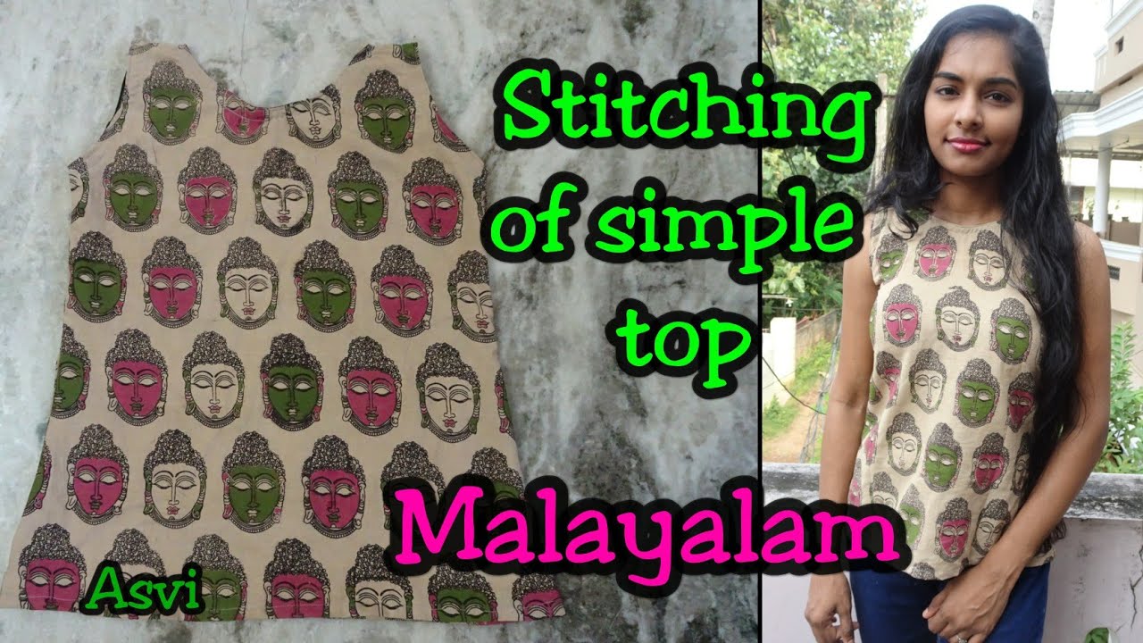 Sewing in MalayalamHow to sew a simple & easy top in 15 min for