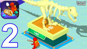 Digging Master - Gameplay Walkthrough Part 2 - Stickman Dig Deep Dinosaur Museum (iOS, Android)