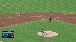 ATL@TEX: Minor induces 6-4-3 double play in 3rd