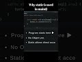 Why static is used in main()? | #shorts #preploop