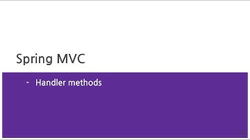 웹프로그래밍II 28. Spring MVC - Handler methods
