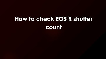 How to check EOS R shutter count