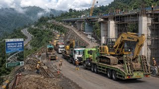 KEJAR TARGET‼️Alat Berat Terus Didatangkan ke Proyek Flyover Sitinjau Lauik!