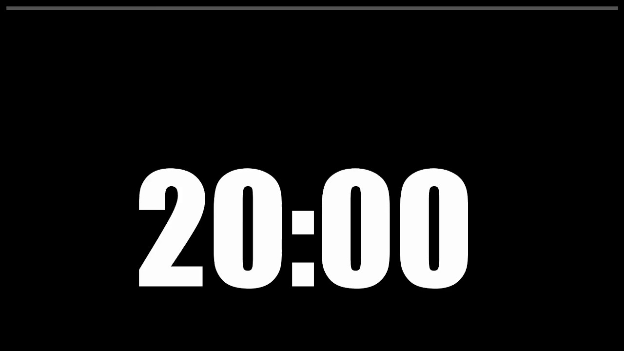 20 Minute Classroom Timer | Black Screen, Low Distraction