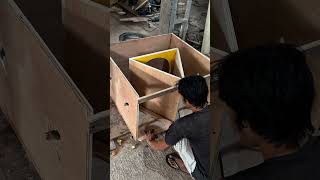Speaker box assembly process #tutorial #woodworking #speakerbox #diy