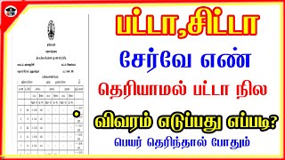 பட்டா  சிட்டா, சர்வே எண் தெரியாமல் பட்டா நில விவரம் எடுப்பது எப்படி| பெயர் தெரிந்தால் போதும்