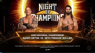 WWE2K24 : RANDY ORTON VS SETH "FREAKIN" ROLLINS WWE UNIVERSAL CHAMPIONSHIP