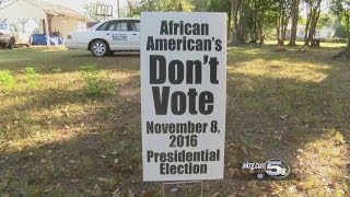 Political Signs in a Mobile Yard