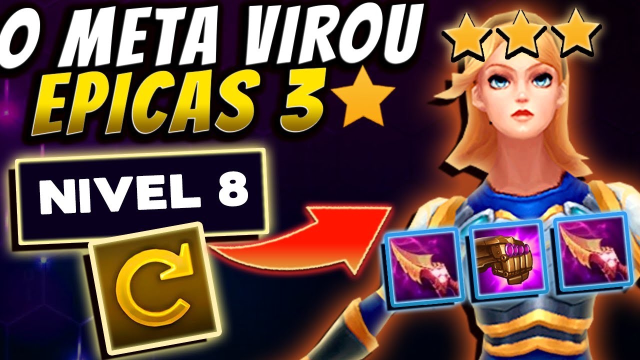 TODOS DE ÉPICA 3 ⭐ , O NOVO META É ROLL NO 8!