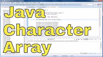 Java Tutorial - 16 - Read Characters from a String into a Char Array