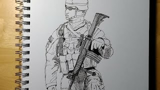 army draw soldier