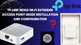 TP-Link RE305 Wi-Fi Extender Access point mode installation and configuration | Access point setup