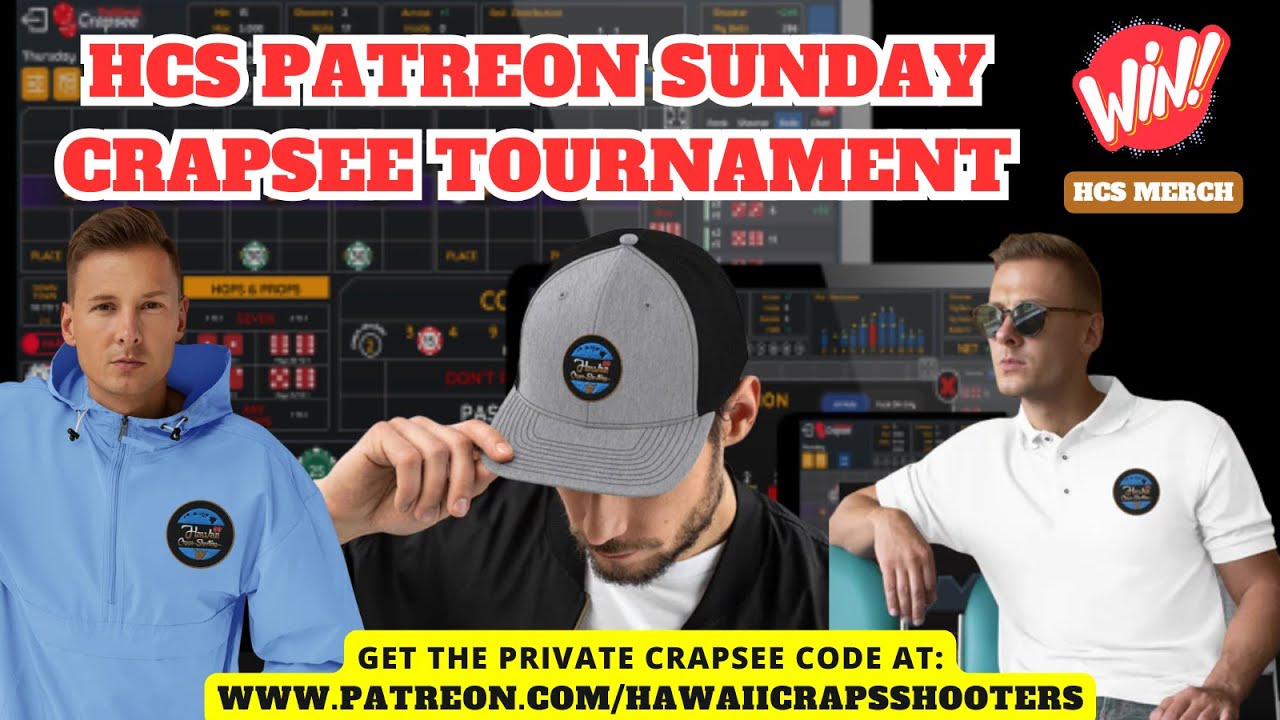 (Vertical View) Play in the HCS Live Craps Tournament against others to win awesome prizes!