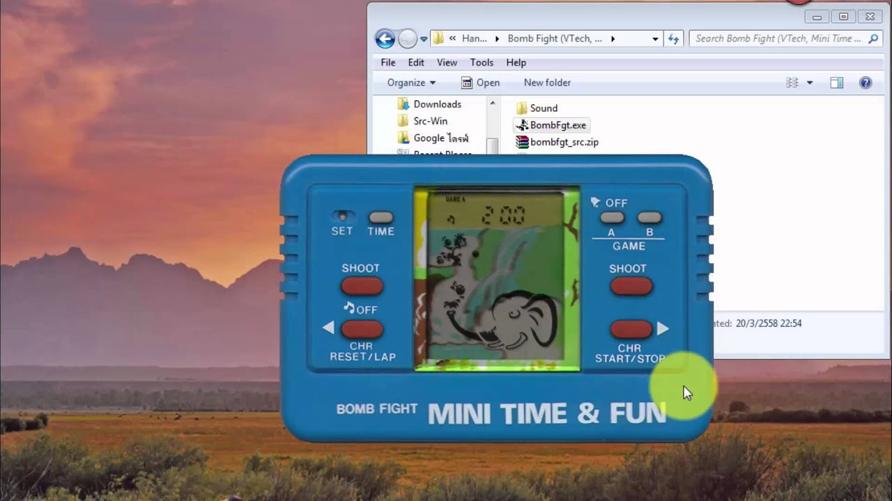 Handheld Game & Watch Bomb Fight VTech Simulator - YouTube