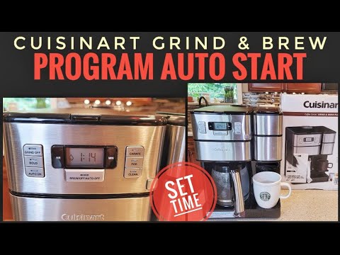 How To Set Auto Brew & Time Cuisinart 12 Cup Grind & Brew Plus K cup Coffee Maker SS-GB1