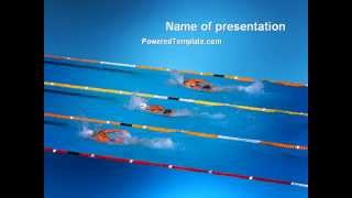 Swimming Competition PowerPoint Template by PoweredTemplate.com
