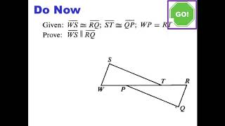 Section 3-3 Day 2 - Using Congruent Triangles