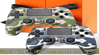 2 Pack Wireless Controller for PS4,YsoKK Wireless Remote Control Compatible with Playstation 4/Slim
