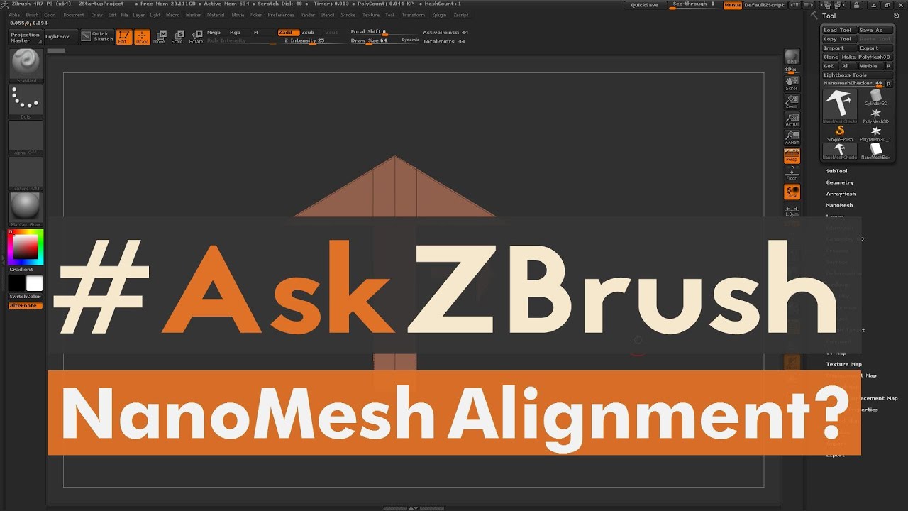 3d animation internships #AskZBrush: “How can I make my NanoMeshes all go in the same direction on my model?”