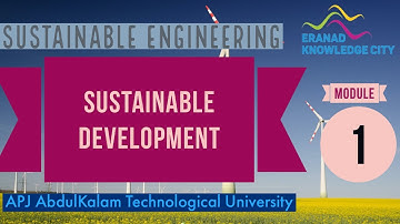 Sustainable Development (Module 1) MCN201