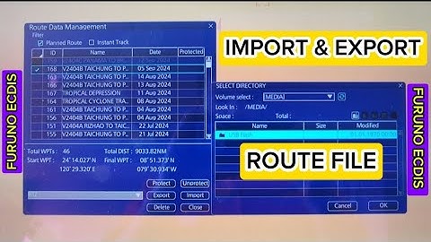 How to import and export the route files on FURUNO ECDIS!