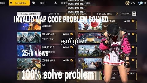 Freefire craftland invalid map code problem solve in tamil |ff new craftland map invalid problem #ff