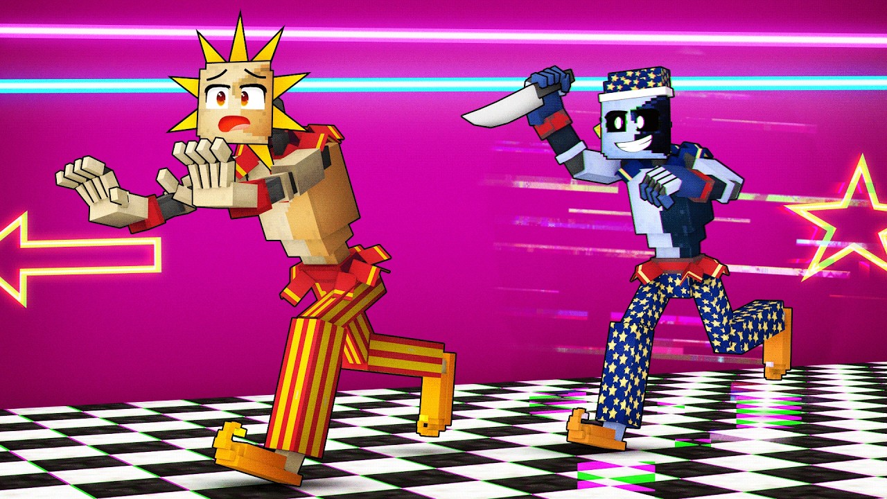 Проклятый глюк аниматроников в Minecraft FNAF