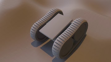 C4d-dynamics controlled tank with tracks, looped