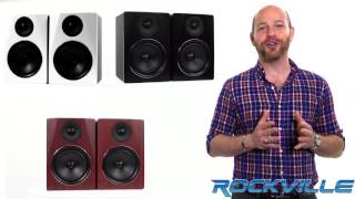 Rockville APM6 6.5" 2-Way 350W Active/Powered USB Studio Monitor Speakers Pair