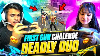 First Gun Challenge With Pattuu!! Deadly Duo Ft. Tsg LEGEND 🔥 - Garena Free Fire