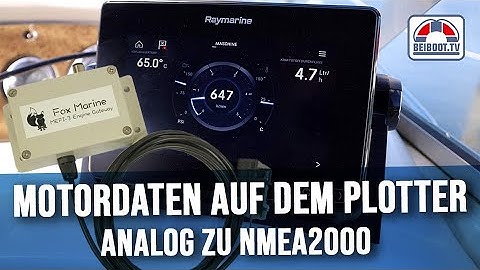 Analoge Motordaten auf dem Plotter anzeigen? | NMEA2000 & Bluetooth | Fox Marine Gateway