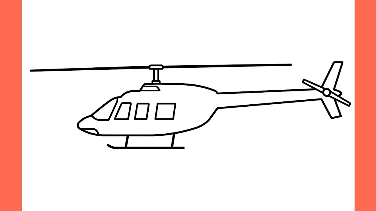 How to draw a Helicopter Step by Step | Easy Helicopter Drawing Lesson | Drawing  Tutorial - YouTube