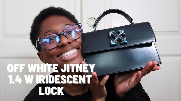 Off-white Jitney 2.0 Cash Inside Chain Shoulder Bag In White,black