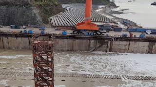 How a Giant Ship Returns to Water: Graving Dock Flooding Process.