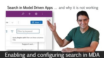 How to enable and configure Search in model driven apps - MDA