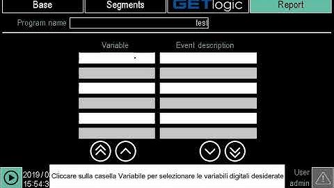 Gefran 3850T - Variables recording config - SUB ITA