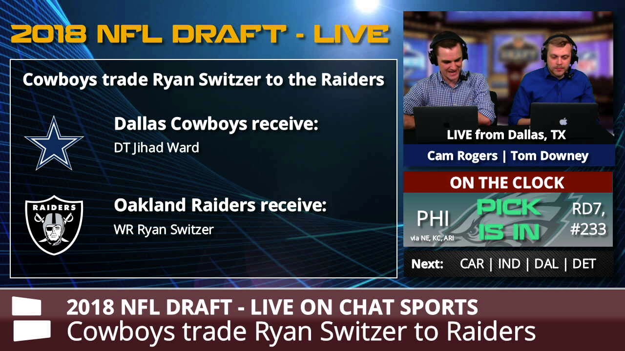 Cowboys trade Ryan Switzer to Raiders for Jihad Ward