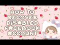 how to recover disabled facebook account || RPW tutorials