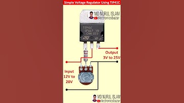 How to Make Adjustable Voltage Regulator Using TIP41C || Simple Voltage Regulator Using #TIP41C